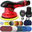 40Pack Cordless Buffer Polisher,DA Buffer Polisher Waxer for Car Detailing, Car Buffers And Polishers kit,Car Accessories,6 Variable Speed, 5500 RPM