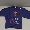 Let The Beet Drop T-shirt, Large, Blue