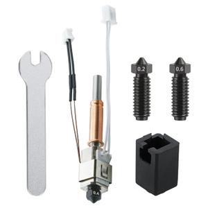 Upgrade Ceramic Hotend for Kobra 3 V2/Kobra 3 Combo, 24W 60W Extruder Print Head Kit with Heater Block Heating Cartridge Thermistor Hardened Steel Nozzle for Anycubic Kobra 3 3D Printer