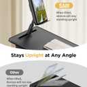 SAIJI Laptop Desk for Bed [Premium XXL Extra Large] with Upgraded Height Angle Adjustable Book Stand,Multi-Purpose Lapdesk Bed Tray Desk for Working Writing Reading Drawing (Black)
