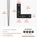 VEVOR Hairpin Table Legs 40" Black Set of 4 Desk Legs 880lbs Total Load Capacity Hairpin Desk Legs 3 Rods for Bench Desk Dining End Table Chairs Carbon Steel DIY Heavy Duty Furniture Legs