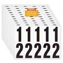3 Inch Adhesive Numbers for Mailbox, Vinyl Reflective Stickers, Self-Adhesive Decals, Pre-Spaced Signs for Outside, House, Trash Cans, Cars, Door (300 Numbers)