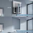 LED Medicine Cabinet 24x30 Anti-Fog Mirror Dimmable Recessed Mount