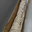 Yoojahow Hand Woven Cotton Rope Hammock, 10 ft Hammock for Patio Garden Yard Porch Camping Beach Indoor Outdoor Hanging Include Rope Straps, 450lb Capacity(White)