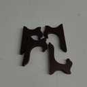 Tatuo 4 Packs Wooden Display Stand Decorative Plate Stands for Display Picture Frame Holder Easels(Red,5 Inch) (5 Inch, Red)