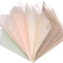 M METERXITY 152 Sheet Korean Cotton Wrapping Flower Paper - Floral Wrapping Paper Waterproof Bouquet Wrapping Paper Apply to Gift Packaging(11.8x11.8inches, Beige+Nude+Pink+Green)