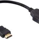 1 in 2 Out Cable Splitter Male to Dual Female 1 to 2 Way HDMI Adapter Cable, for HDTV, PlayStation 3, DVD, LCD and projectors, Support 2 TVs at The Same Time, 11.8 Inch