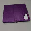 Varikke for Galaxy S25 Ultra Wallet Case Detachable with RFID Blocking Card Holder for Women, Glitter Leather Strap Magnetic Flip Removable Phone Case for Samsung Galaxy S25 Ultra 6.9", Dark Purple