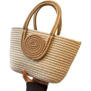 Women's Small Straw HandBag Handwoven Handbag Woven Bag Small Crossbody Bag Weave Shoulder Handbag Cute Beach Purse