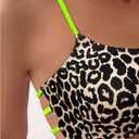 SweatyRocks Women's Bikini Sets Leopard Print Backless Cut Out Two Piece Bathing Suit Swimwear (Brown, M)