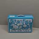 Sitanflex Snowflake Adjustable Ice Skates for Girls, Kids Ice Skates for Toddlers Youths, Beginner Ice Skating Shoes for Outdoor and Rink, Warm Lining and Reinforced Ankle Support, White Small