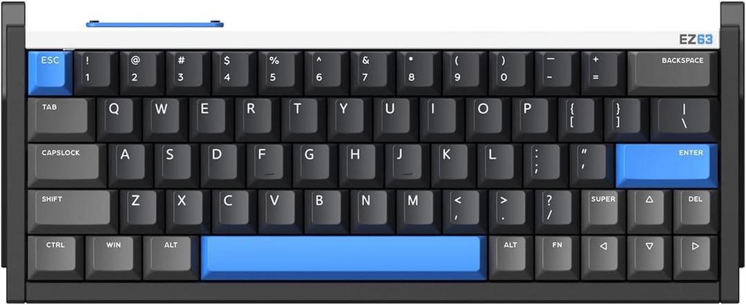 IQUNIX EZ63 Gaming Keyboard, 60% RGB Mechanical Keyboard, 64 Keys with Magnetic Jade Switches, Rapid Trigger, Adjustable Actuation, Double Shot PBT Keycaps, for Win/Mac Laptop PC