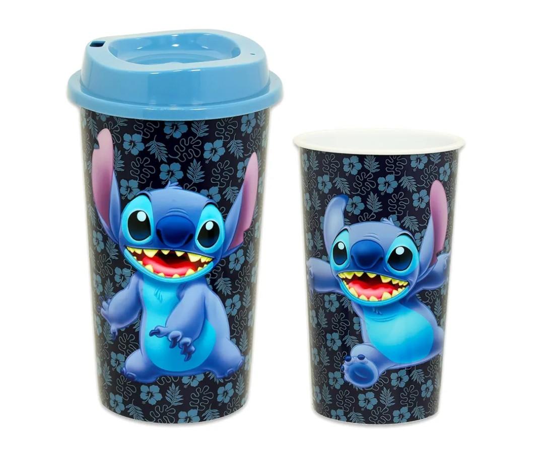 Disney Stitch Travel Cup Set Party Favors Bundle with 8 Cups Tumblers with Lids Plus Stickers and More | Lilo and Stitch Travel Mugs for Girls, Teens, Adults