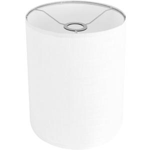 White Linen Tall Drum Lampshade, 10" Top x 10" Bottom x 13" High Lamp Shade, Lamp Shade Replacement for Table and Floor Lamps, Pendant Light, Handcrafted Lampshade, Easy Assembly