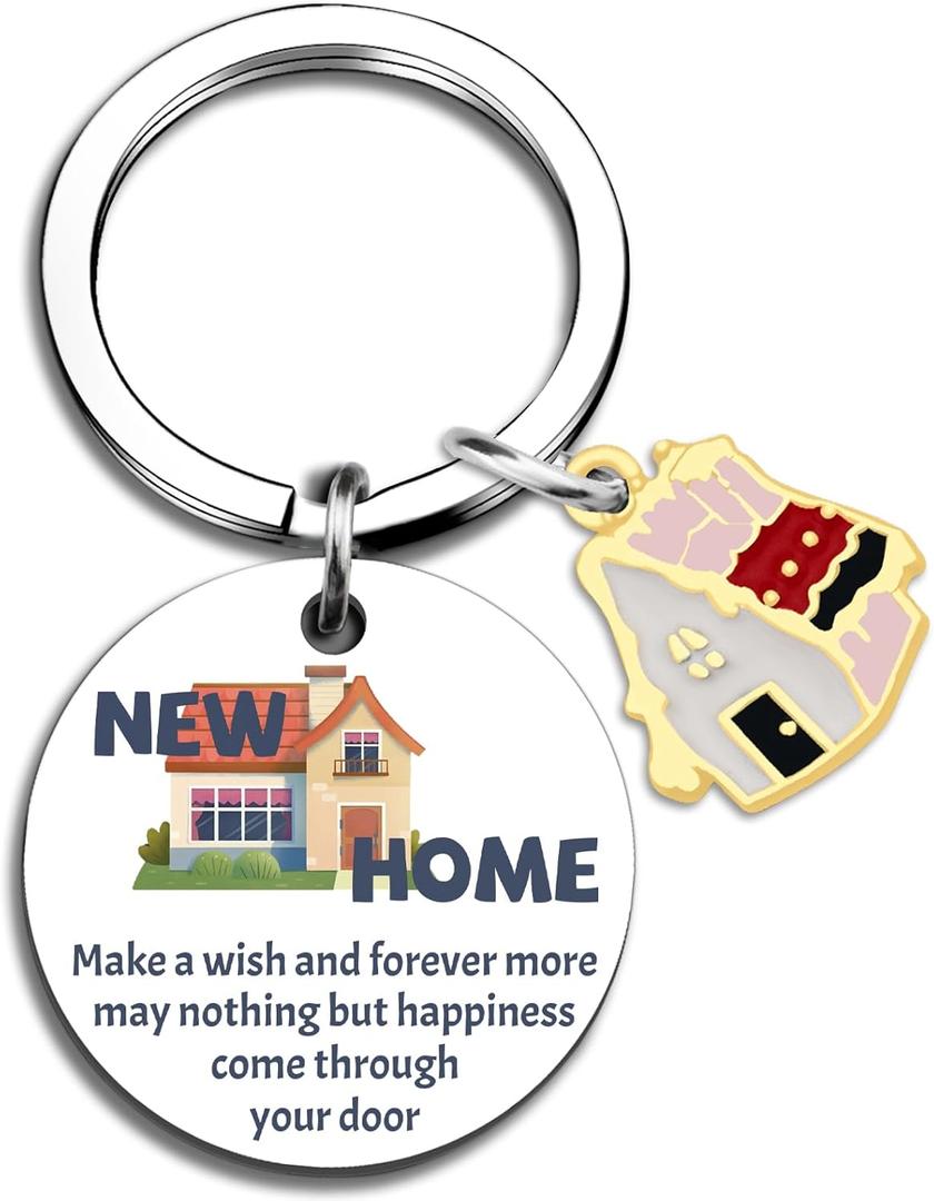 House Warming Gifts New Home Best Housewarming Gift New Home Gift Ideas for Friends News House Keychain New Apartment Gifts For Women Men