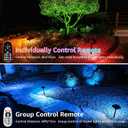 SUNVIE RGBW Landscape Lighting Kit 12V Low Voltage Landscape Lighting with Connectors, Color Changing Low Voltage Pathway Lights Wired with Spotlights Waterproof for Holiday Patio Garden Yard,12 Pack