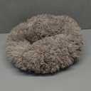 Cat Beds for Indoor Cats,15.7 Inch Small Cats Beds, Washable-Round Pet Bed for Puppy and Kitten with Slip-Resistant Bottom (Beige Brown)