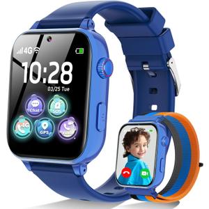 MOKAST Kids Smart Watch Toys for Boys Girls  Children Watch for Kids 4-12 Years Touch Screen Watches with 15 Games Video Camera Music Player Alarm School Mode Education Birthday Gifts (Navy)