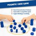 Magnet Game with String, Magnetic Chess Game with Stones, Family Games for Kids and Adults,Kids Board Games for Party & Travel & Camping,Puzzle Strategy Games, 2 Player Games(20PC Stones)