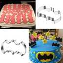 3 x 3 Pack Cookie Cutters Set Stainless Steel Bat Shape Halloween Biscuit Cookie Cutter