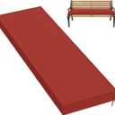 Premium Outdoor Bench Cushions for Patio Furniture 3.5inches Memory Foam Bench Cushion Waterproof Fade Resistant Porch Swing Cushions with Straps 60×18 Inch Terra Red