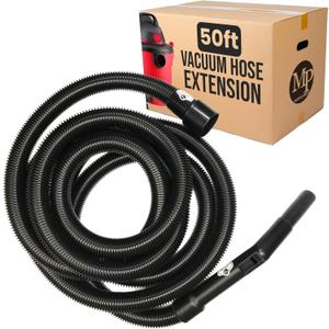 MP Maresh Products Compatible Replacement for Shop Vac & Ridgid Style Wet Dry Vacuum Cleaner Crushproof Industrial Commercial Grade Extension Hose w/Air Suction Control, Length 50 Foot by 1-1/4 inch (50 Foot Hose)
