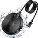 Daoeny Bird Bath Heater, 120W Bird Bath Heaters for Outdoors in Winter, Birdbath Water Heater Full-Covered Aluminum, Heated Bird Bath Pond Deicer Thermostatically Control for Patio Yard Farm (Black)