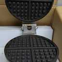 WICHEMI Commercial Double Waffle Maker 110V 2400W Professional Non-stick Round Waffle Iron for Bakery, Restaurant, Snack Bar or Household