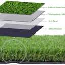 LITA 4ftx13ft Artificial Grass Fake Deluxe Synthetic Thick Lawn Pet Turf Perfect for Indoor/Outdoor Landscape, Green