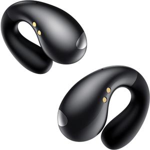 Ultra Open Ear Earbuds - Bone Conduction Earbuds with Wireless Bluetooth, Clip on Headphones, Over-The-Ear Headphones Comfortable for Fitness, Running, Gym Workouts, Designed for Small Ears