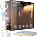 PAUTIX COB LED Strip Lights 2700K Warm White,Motion Sensor LED Lights,Dimmable 24V Motion Activated LED Strip Light,20ft Super Bright with Dual Lighting Mode,for Under Cabinet,Kitchen,Stairs,Bedroom