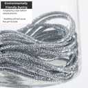 3mm Polyster Cord Macrame Cord, 109 Yards PremiunSparkle Polyster Rope, 100% Polypropylene Crochet Bag Cord Gift for Knitter (Red Sparkle)