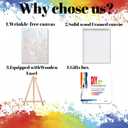 Hutarosl Flowers Paint by Numbers with Frame for Adults - with Wooden Easel,Adult Paint by Number,Flowers Canvas Paint by Numbers for Adults,Gifts and Home Decor 12x16inch