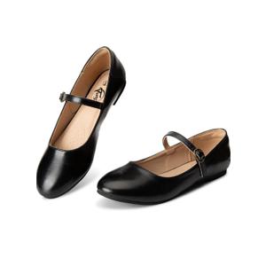 Trary Mary Jane Ballet Flats, Black Flats for Women, Ankle Strap Dressy Comfortable Flats.Size 8
