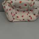 Corduroy Lunch Box Lunch Bag for Women Men, Cute Strawberry Small Insulated Reusable Work Leakproof Simple Lunch Boxes Tote Bag Adults Cooler Bag, with Shoulder Strap