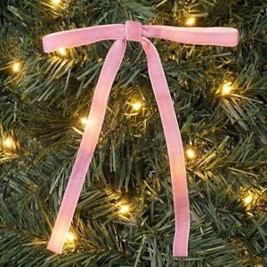 2 x RICHMYC 24Pcs Velvet Bows for Christmas Tree 5x7in, Pink Christmas Derorations Xmas Ornaments Vintage Ribbon Bows for Gift Wrapping Wreath Candy Bags DIY Crafts Holiday Decor,