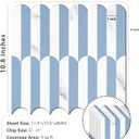 Vamos Tile Peel and Stick Backsplash Seamless Tile,10-Sheets Stick on Backsplash for Kitchen and Bathroom,Light Blue and Statury White PVC Self Adhesive Mosaic Tiles