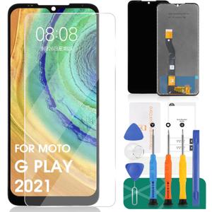 Screen Replacement for Motorola Moto G Play 2021 XT2093 XT2093-3 XT2093-6 XT2093-7 XT2093DL 6.5 LCD Display Touch Digitizer Assembly Glass Repair(Black)