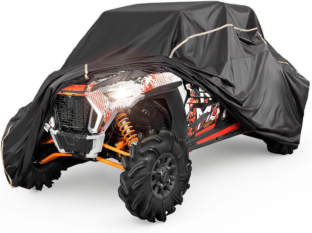 KEMIMOTO UTV Cover 4 Seater Compatible with Polaris RZR Pro XP 4, Ranger Crew 1000, Kawasaki Teryx KRX 4 1000, Can-Am Defender MAX, Commander MAX, Uforce 1000 XL, Pioneer 1000-6, 162''x66''x73'' (Large)