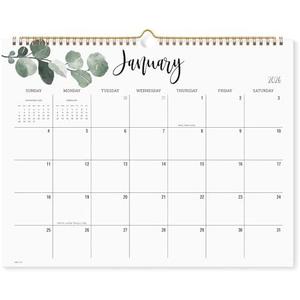 Cabbrix 2026 Wall Calendar, 12 Monthly Calendar Runs from January 2026 to December 2026, Home Schooling Planner for Family and School, Wirebound,15 x 12 Inches