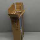 QEEIG Bathroom Floating Shelves for Wall - 15.7" Wall Mounted Shelf Over Toilet Farmhouse Home Decor Display Bookshelf Small 15.7 x 6.7 inch Set of 2, Rustic Brown (008-40BN)