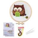 Embroidery Kit for Beginners Adults, Adult Starter Cross Stitch Kit Needlepoint Complete DIY Kit with Unique Patterns, Hoop, Colorful Threads, Tools, Step by Step Instructions & Video Tutorial (Pattern 1 - 1PCS)