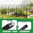 Thealyn Garden Fence 32" H x 10ft (5 Panels), No Digging Heavy Duty Metal Fence Panels, Rustproof Outdoor Dog Fence Animal Barrier, Decorative Fencing for Flower Bed, Yard, Landscape Edging
