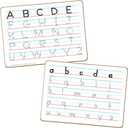 Really Good Stuff Trace 'N' Erase Uppercase and Lowercase Letter Formation Alphabet Dry Erase Boards - Pre-Writing Skills - Non-Magnetic, Two-Sided - Set of 6 Boards