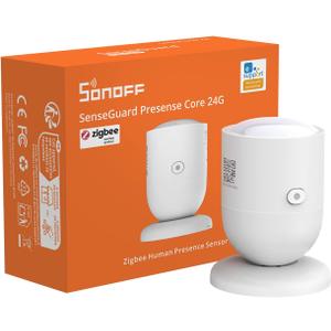 SONOFF SNZB-06P24 Zigbee Presence Sensor, 24GHz mmWave & Light Sensor, Zone Positioning, Self-Learning Calibration, Ceiling Mount, Works with Home Assistant, Alexa, SmartThings, Hub Required