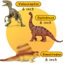 Dinosaur Toys for Kids 3-5, 8 PCS Realistic Plastic Dinosaur Toys Set, Toddler Dinosaur Toy, 6'' to 10" Large Dinosaurs Toys for Kids 5-7