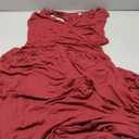 LILBETTER Women Sleeveless Deep V Neck Loose Plain Long Maxi Casual Dress (Small, 01 Wine Red)