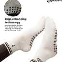 PILA-BARRE Womens Crew Grip Socks Non Slip for Pilates & Barre, 5-11