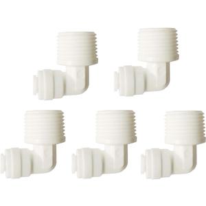 YZM Quick Connect fittings RO Water Filters (5pack, Elbow, 1/2" Male x 1/4" OD tube)
