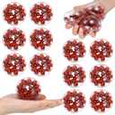 Shappy 12 Pcs Basketball Stress Relief Balls 2.36 Inch Acrylic Beads Fidget Stress Ball Sensory Toy Bulk Toy for Adults Asmr Therapy Toys for Gifts, Sport Party Favors (Orange,black)